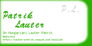 patrik lauter business card